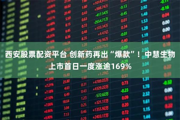 西安股票配资平台 创新药再出“爆款”！中慧生物上市首日一度涨逾169%