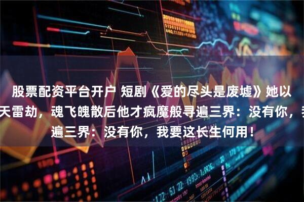 股票配资平台开户 短剧《爱的尽头是废墟》她以凡人之躯承受九天雷劫，魂飞魄散后他才疯魔般寻遍三界：没有你，我要这长生何用！